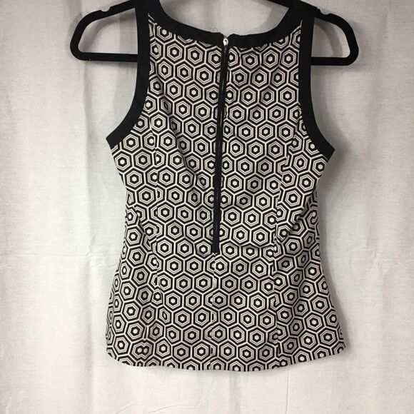 White House Black Market tank size 0 geo pattern lined black inside zipp… - Picture 3 of 8